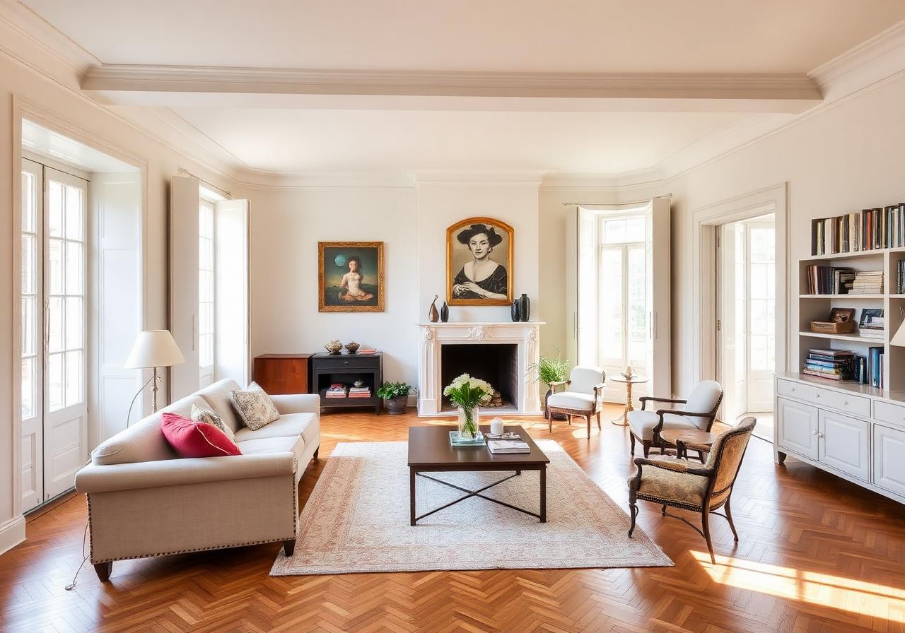 Intérieur lumineux d'un bien valorisé